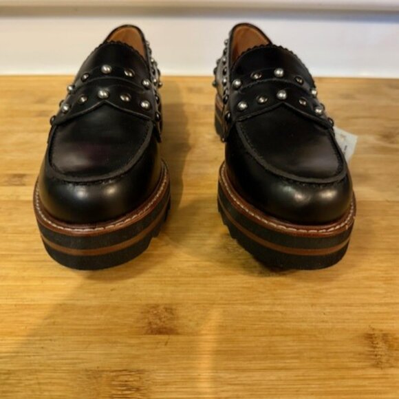 COACH Lenox Studded Leather Platform Loafers - Picture 2 of 16